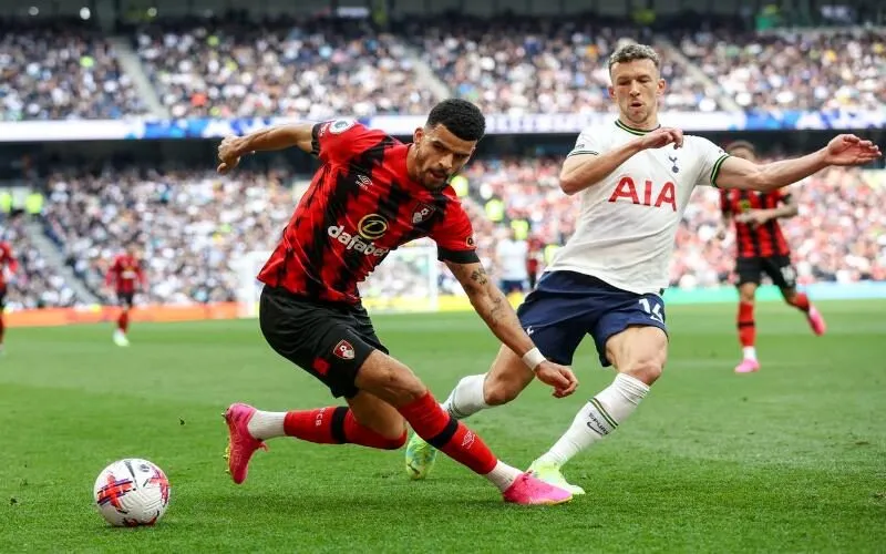 Ví dụ kèo chấp 1.25 giữa AFC Bournemouth và Tottenham Hotspur